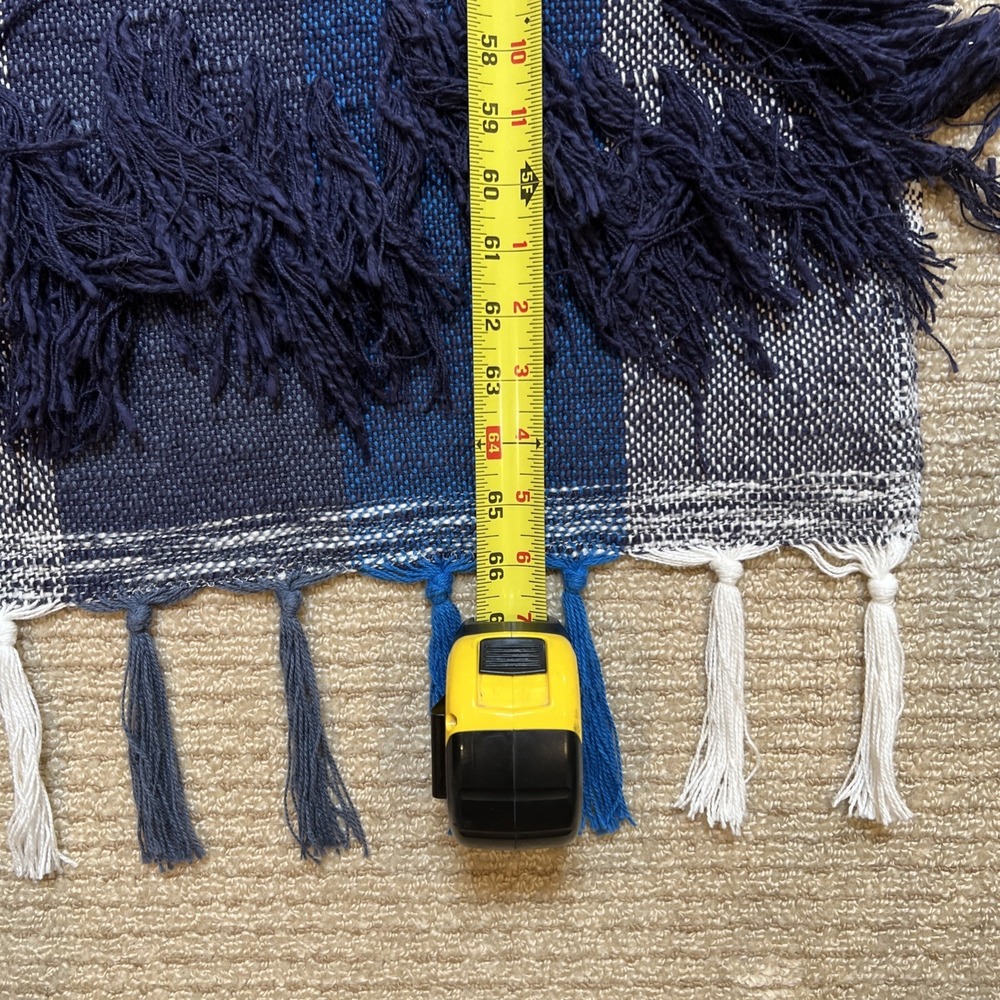 All Roads Design Throw Blanket Anthropologie Bloomfield Fringe Handcrafted-Mint! - Picture 8 of 12